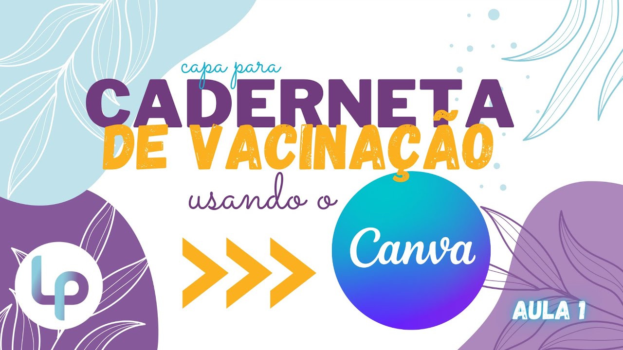 Capa para caderneta de vacinação usando o Canva