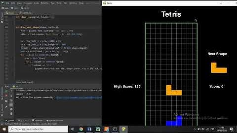 python project: tetris game