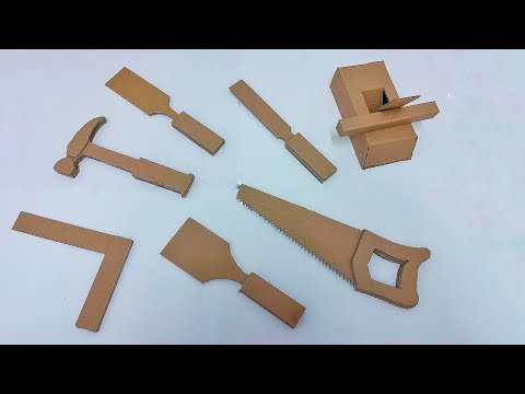 How to make woodworking tools out of cardboard 