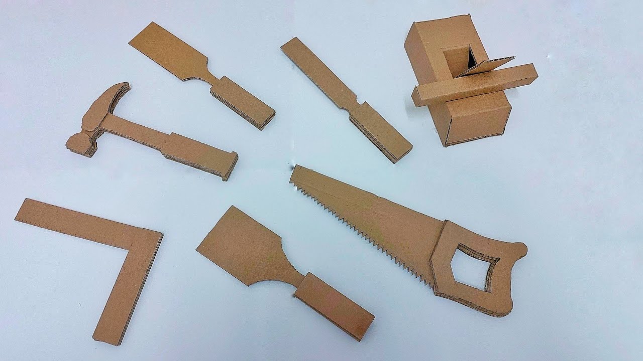 How to make woodworking tools out of cardboard 