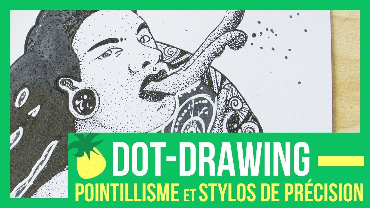 DOT-DRAWING - le pointillisme et mes stylos de précision - YouTube