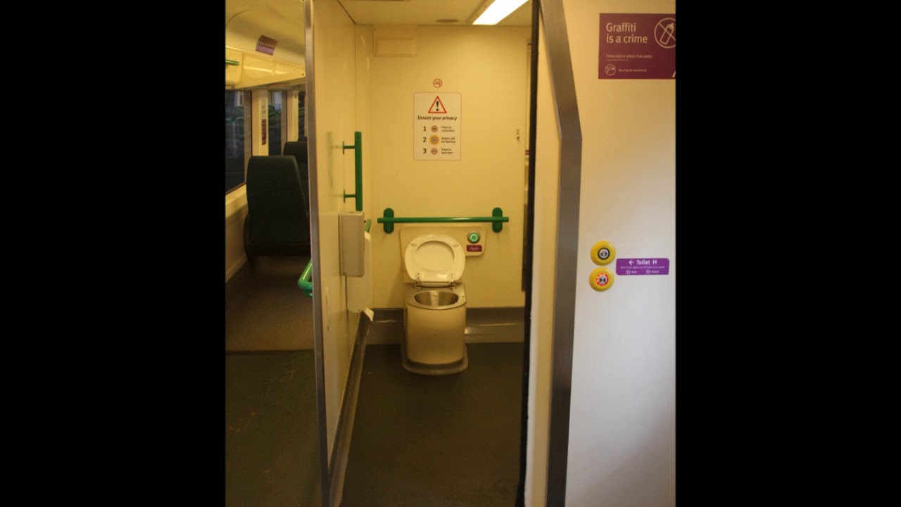 Toilet door lock message onboard a VLocity train YouTube