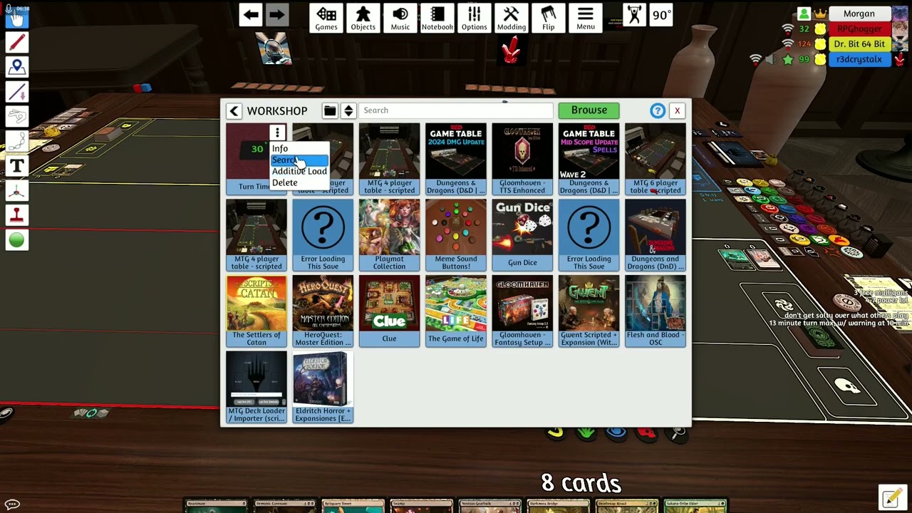 Casual Commander in Tabletop Simulator