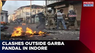 Clashes Outside Garba Pandal In Indore | Shocking Visuals Caught On Camera | Why So Angry? | English