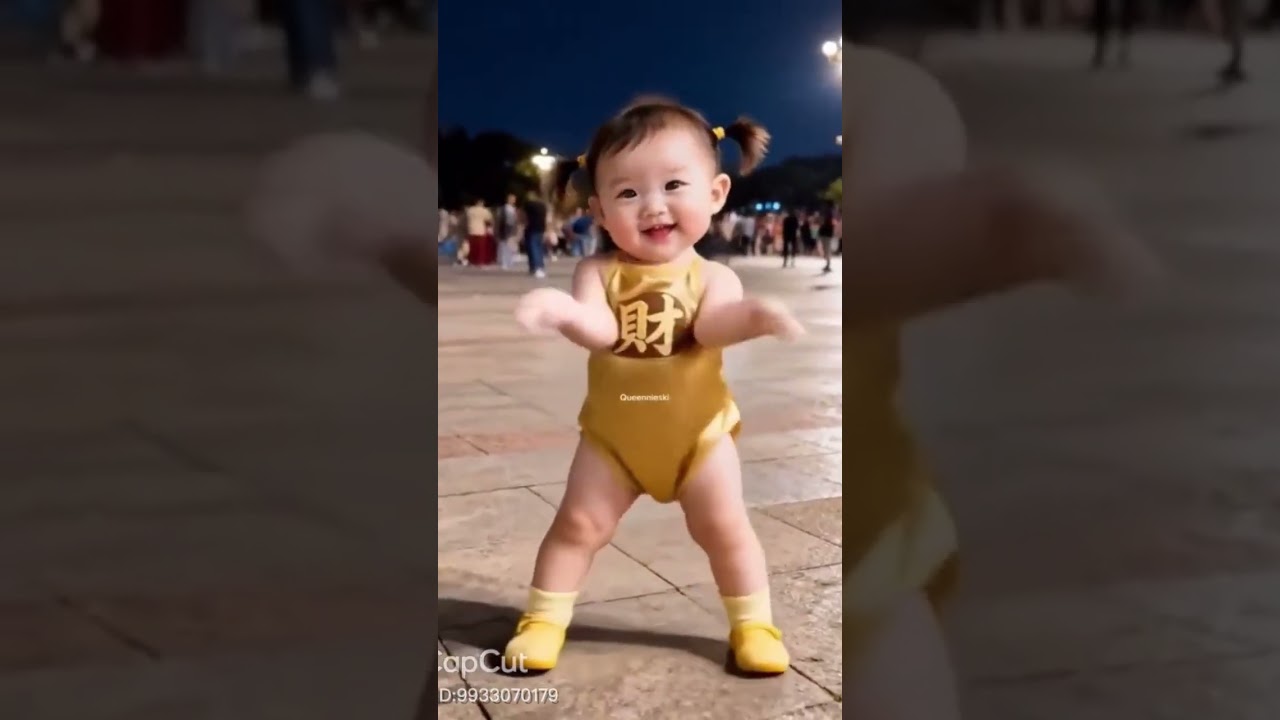 A little angel dances like light to the music. 작은 천사가 음악에 맞춰 빛처럼 춤춘다.