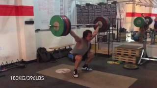 Clarence Kennedy Snatch 180kg - slow motion