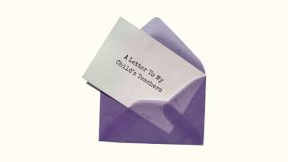 What a Letter Is and Why I Wrote It