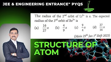 the radius of the 3rd orbit of Be3+ JEE MAINS 2023 PYQ #jee #jeemain #jeemains #jeeadvanced #viral
