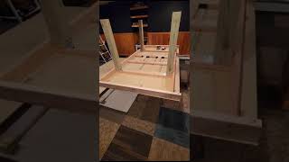 Day 2 part 3 of train layout. Table leg construction #modeltrainlayout #train #trains #layout #howto
