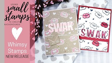 Using Small Stamps to Create Backgrounds | Valentine