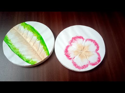 Create Pretty Coasters with Plaster of Paris Using a Mold