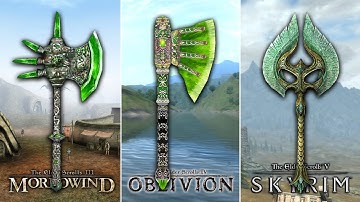 Morrowind vs. Oblivion vs. Skyrim - Weapons Comparison