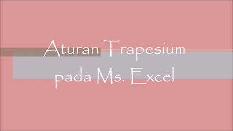 Integrasi Numerik: Aturan Trapesium