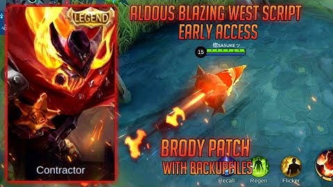 New Aldous Blazing West Early Access Skin Script with BackupFiles and Full Background |Brody Patch