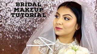 Wedding makeup tutorial 2019| Western Bride| DIY Bridal Dewy Makeup & Hairstyle screenshot 2