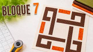 Bloque 7 Sampler Quilt Patchwork - Aplicación Baltimore con puntada escondida en Patchwork
