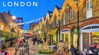 London City - Christmas Walking Tour | London Christmas Lights | London Walk [4K HDR]