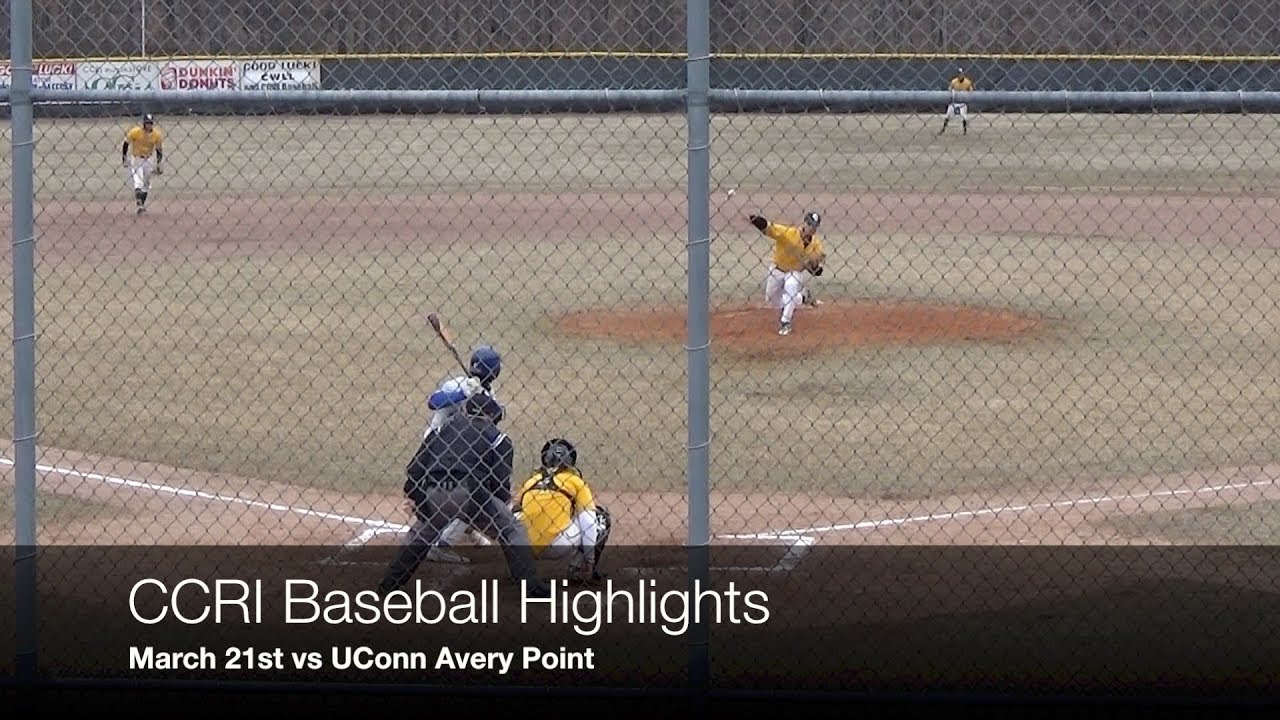 CCRI Baseball Highlights vs UConn Avery Point YouTube