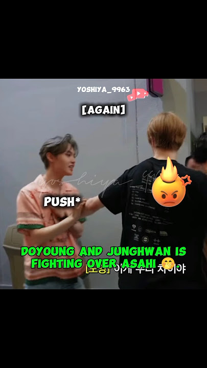doyoung and junghwan is fighting over Asahi 😂 #doyoung #junghwan #asahi #fypシ