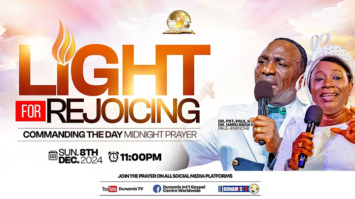 MID NIGHT PRAYER COMMANDING THE DAY-LIGHT FOR REJOICING. 08-12-2024