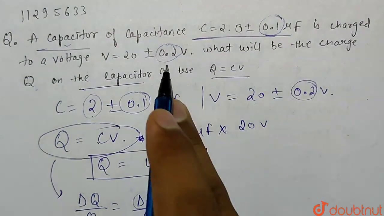 A Capacitor Of Capacitance C 2 0 0 1 Mu F Is Charged To A Voltage V 0 2 V Youtube A Capacitor Of Capacitance C 2 0 0 1 Mu F Is Charged To A Voltage V 0 2 V Youtube
