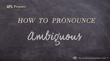 How to Pronounce Ambiguous (Real Life Examples!)