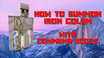 How to summon iron golem with command block