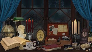 🌧️⚡️ Mysterious Dark Academia Ambience 📝🖊️📚 Thunder & Storm at Night, Rain Sounds, Writing ASMR by Night Sounds Ambience 1,662 views 1 year ago 2 hours