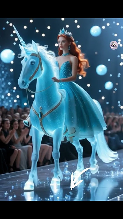 Princess on Glowing Unicorn Stuns Everyone on Fantasy Runway ✨🦄 | Magical Fashion Show #shor
