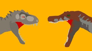 Indominus Rex vs Spinosaurus animation - Drago Monsterverse