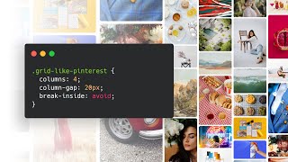 Pinterest layout style with CSS | CSS Only Masonry grid screenshot 3