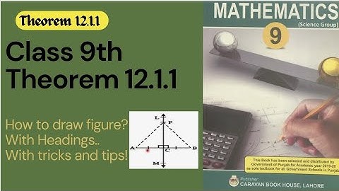 Class 9|Theorem 12.1.1|Chapter 12|Analysis Studies
