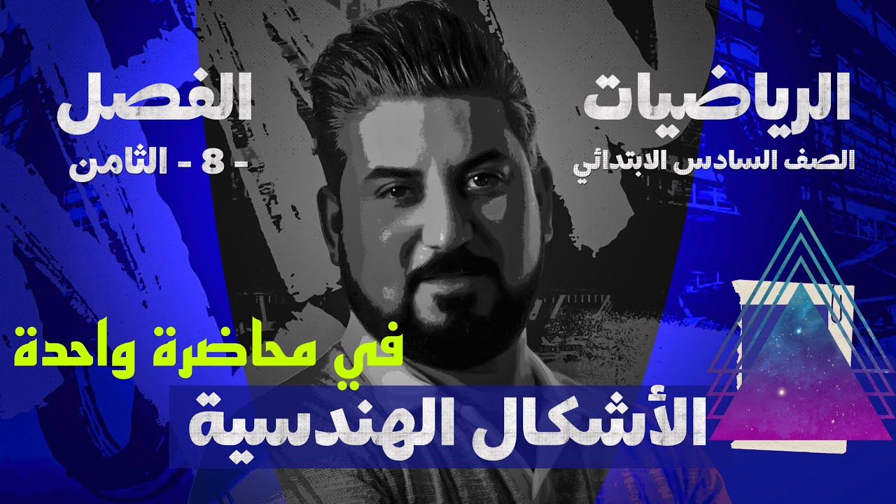 رياضيات للسادس  الابتدائي / الفصل الثامن في محاضرة واحدة / الاشكال الهندسية