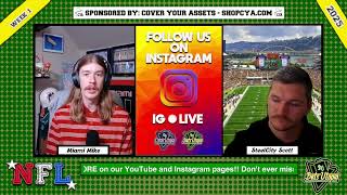 Week 1 NFL Pick Em Show LIVE - Bills Ravens, Steelers Jets, Lions Packers + NINE MORE GAMES