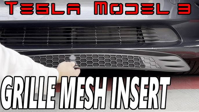 5 minute install! Mesh Grille Cover for Tesla Model 3 and Model Y 