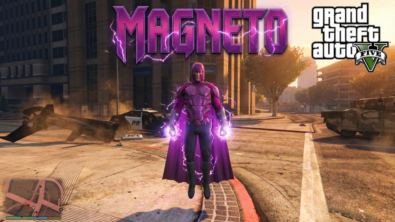 Magneto vs GTA 5: GOD MODE Gameplay (No Commentary)