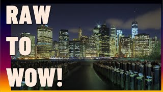 LIGHTROOM RAW EDIT | Unbelievable City Nightscape Transformation Using Lightroom!