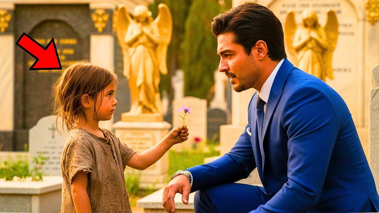 EL MILLONARIO VISITÓ LA TUMBA DE SU HIJA… Y UNA NIÑA HUÉRFANA LE DEJÓ SU ÚNICA FLOR