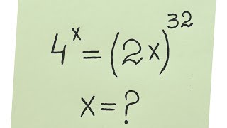 Germany l Olympiad Math Exponential Problem l X=?