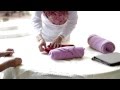 How to fold towels for easy storage.