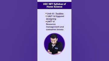 What is UGC NET Syllabus of Home Science?✍️#shorts