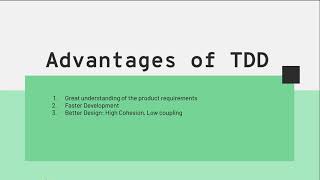 Advantages of TDD