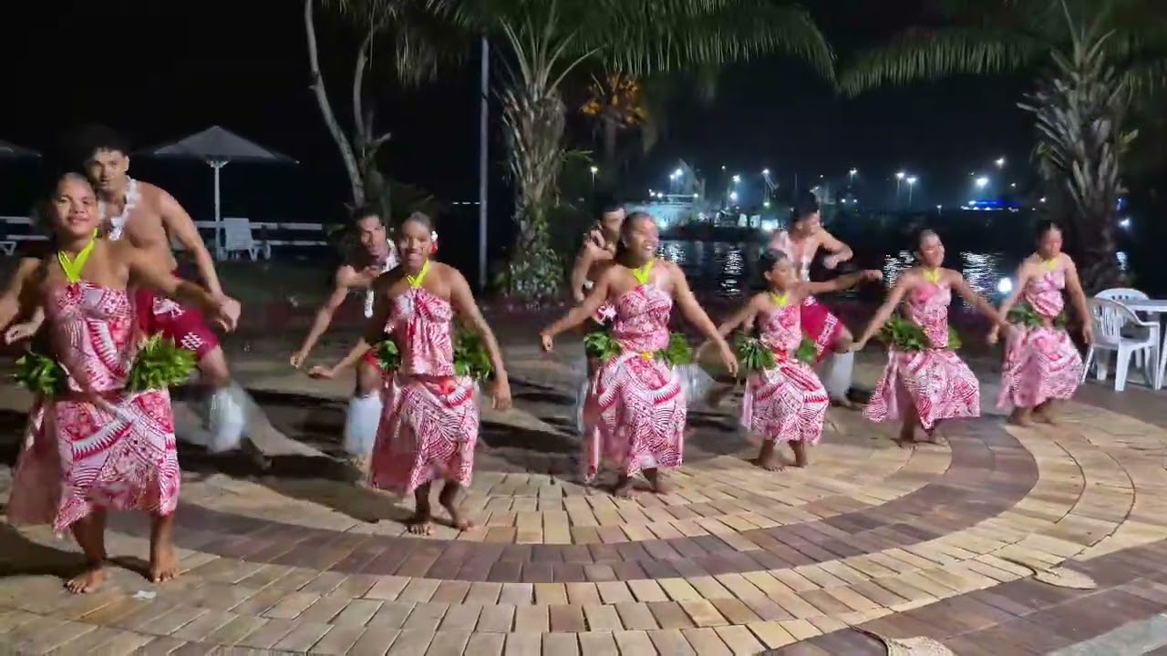 Tafavaka Cultural Group performing at Kitano Mendana Hotel in Solomon  Islands