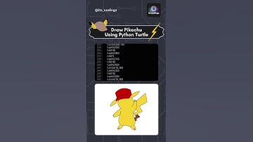 Drawing Pikachu with Python Turtle! #PythonTurtle #PikachuArt #CodingFun #LearnToCode