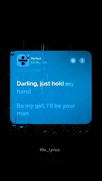 Darling, Just Hold My Hand 💑 | Perfect – Ed Sheeran | WhatsApp Status 💫 #Shorts #perfect #song