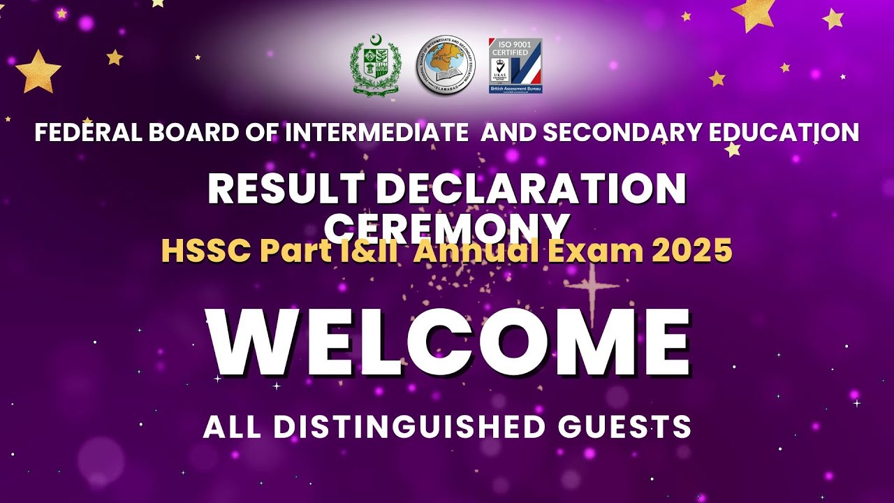 RESULT DECLARATION CEREMONY HSSC Part I&II Annual Exam 2025 - YouTube