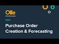 Creating Purchase Orders and Raw Materials Forecasting