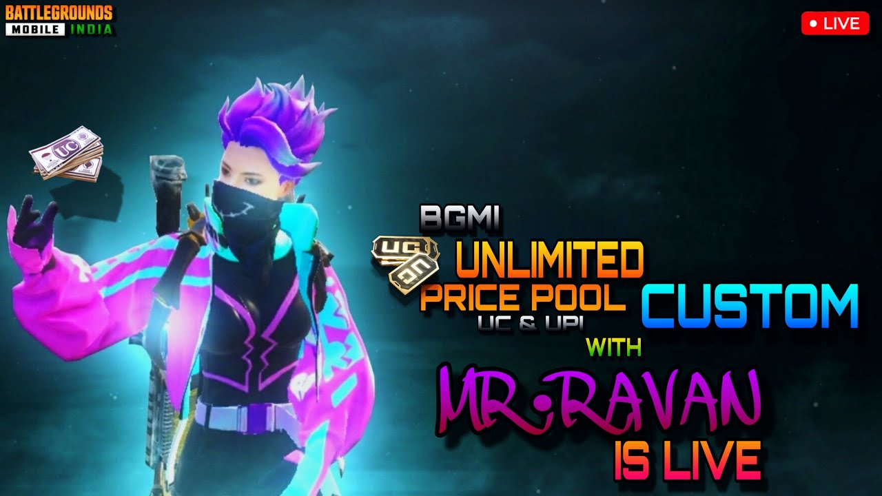 BGMI LIVE CUSTOM ROOMS || 300RS PRICE POOL CUSTOMS || WITH MR.RAVAN # ...