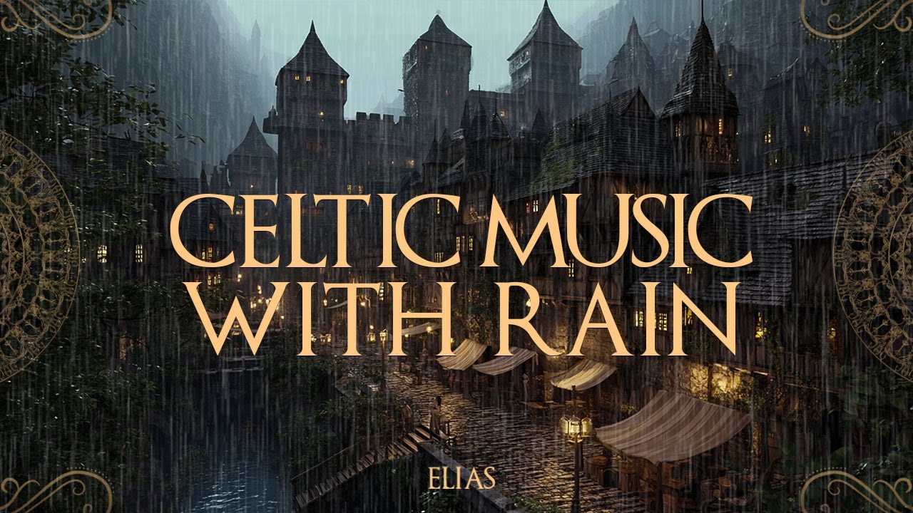 Medieval Celtic Village in the Rain | Relaxing Rain Sounds and Celtic ...