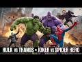 Hulk vs Thanos vs Joker Vs spiderman😱 Superhero Battle | AI Fight #hulk #thanos #joker #spiderman